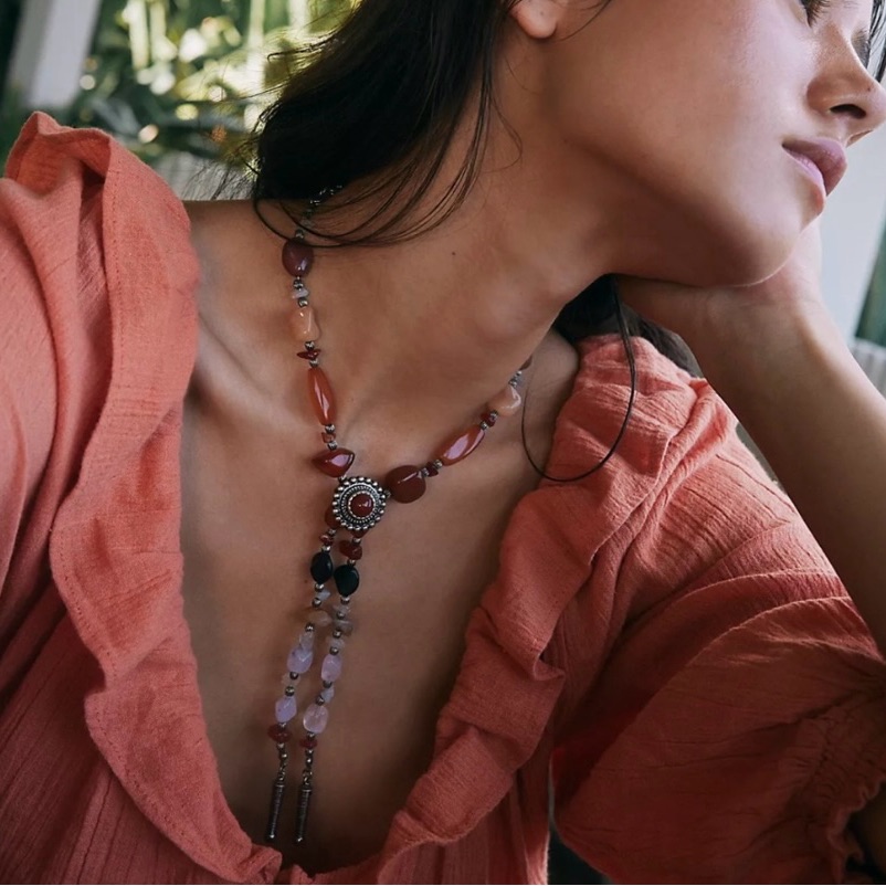 Free People Beachriders Bolo Necklace